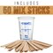 10 oz. (300ml) Graduated Plastic Mixing Cups - Box of 50 with 50 Mixing Sticks - Disposable Plastic Measuring Cups for Liquids, Paints, Resin, Epoxy, Art, Kitchen - Ratios 2-1, 3-1, 4-1 ML